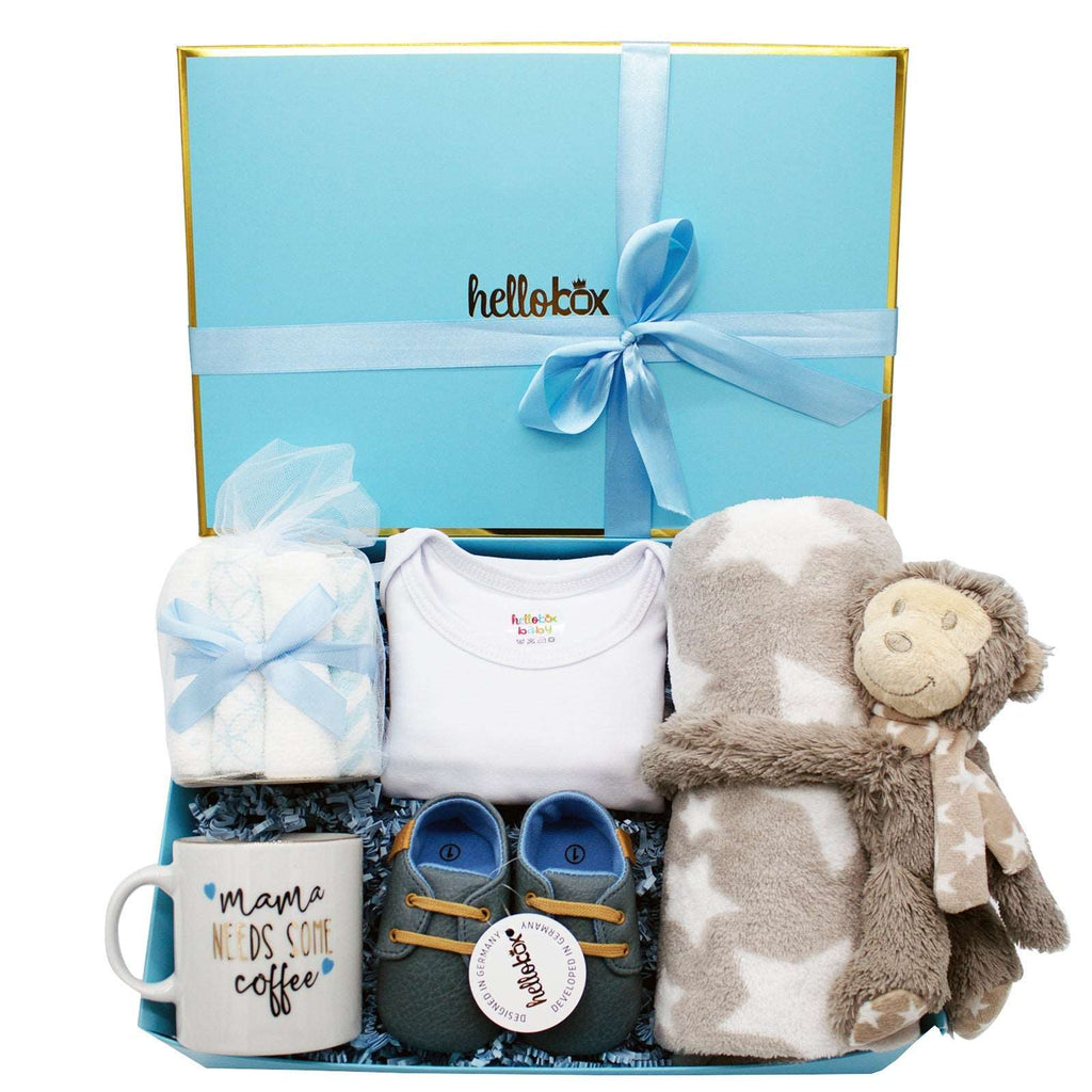 Geschenk für neugeborenes mit Babydecke, Kuscheltier (17 Teile)