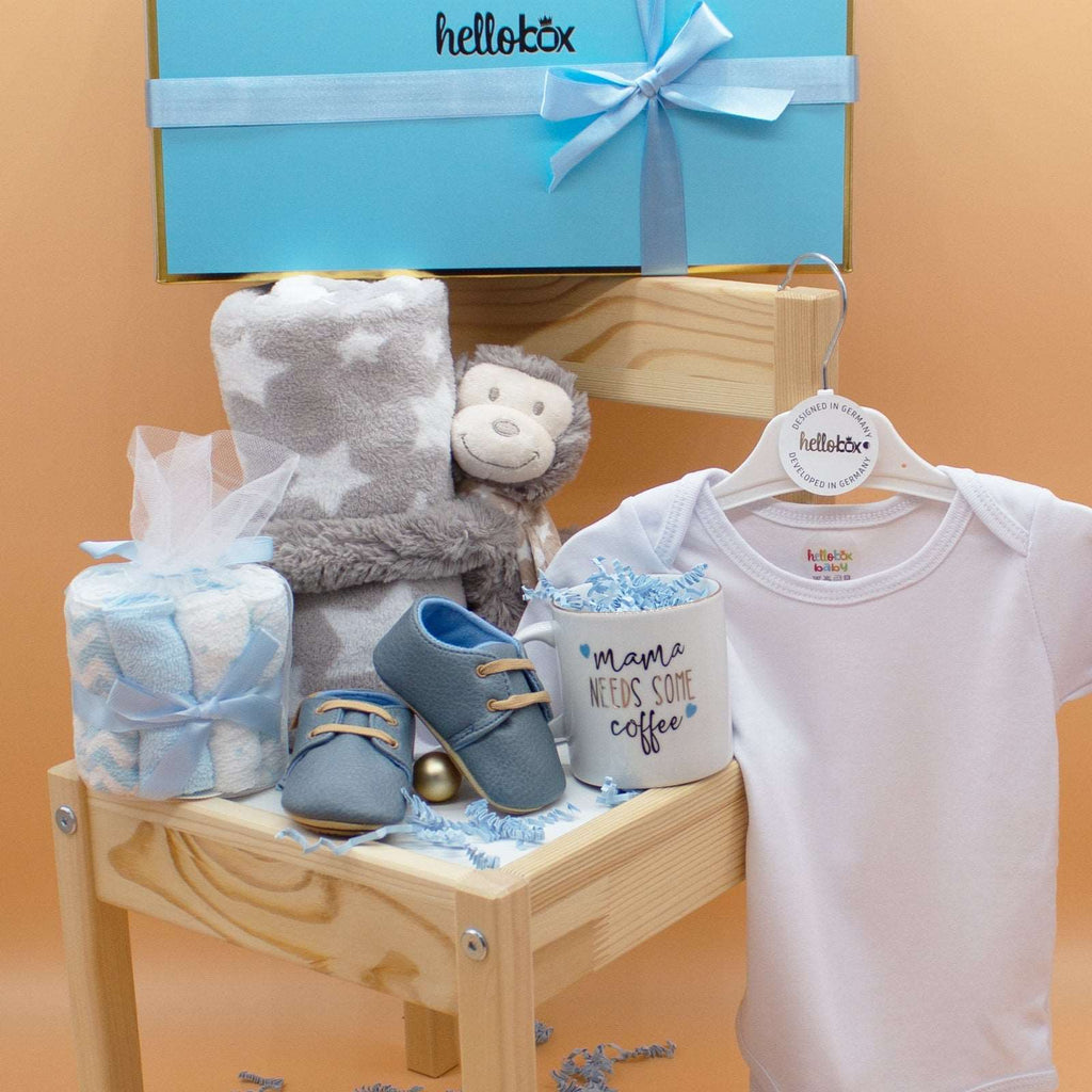 Geschenk für neugeborenes mit Babydecke, Kuscheltier (17 Teile)